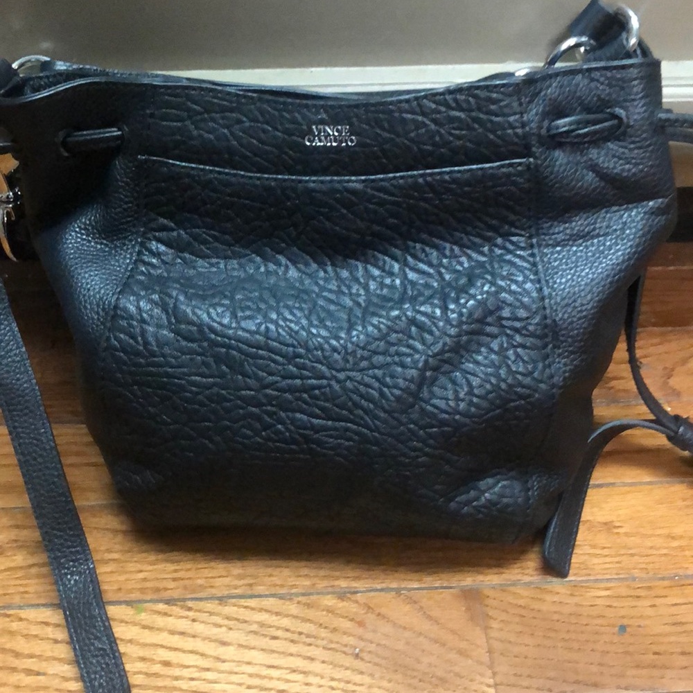 Vince Camuto Black Leather Crossbody Bag